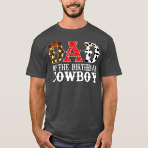 T-shirt Mens Papa 1st Premier jour de Birthday Cowboy West