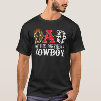 T-shirt Mens Papa 1st Premier jour de Birthday Cowboy West