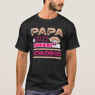 T-shirt Mens Papa 2022 Bientôt Papa Bébé Fille Fa