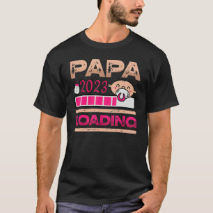T-shirt Mens Papa 2023 Chargement Bientôt Être Papa Bébé F