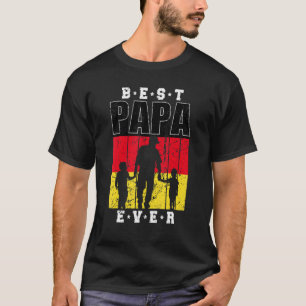 T-shirt Mens Papa Allemand Papa De 2 Garçons Deutschland A