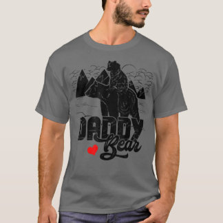 T-shirt Mens Papa Bear Cute Baby Cub Papa Papa A Pops Fath
