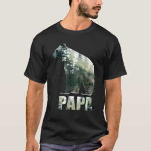 T-shirt Mens Papa Bear Surreal Awome Papa Fête des Pères