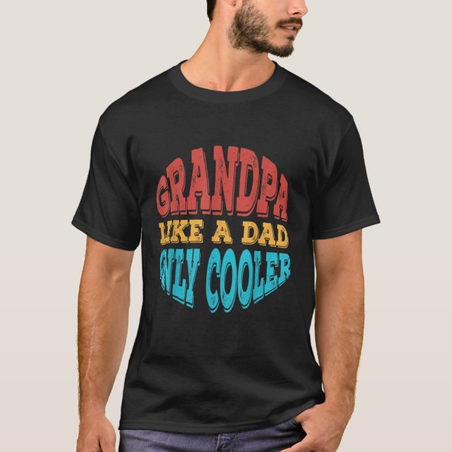 T-shirt Mens PAPA comme un grand-père SEULEMENT GLACIÈRE 3 (Devant)