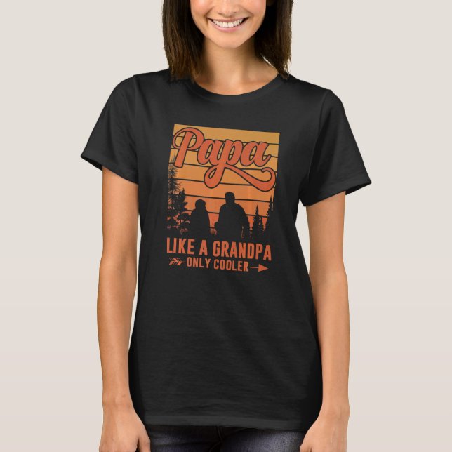 T-shirt Mens Papa Comme Un Grand-Père Seulement Père Glaci (Devant)