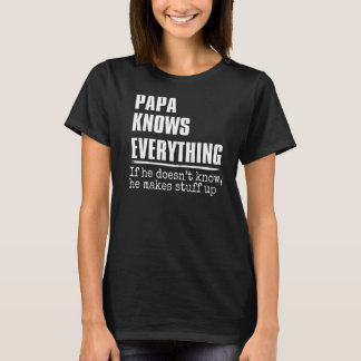 T-shirt Mens Papa connaît tout 60e Fête des pères
