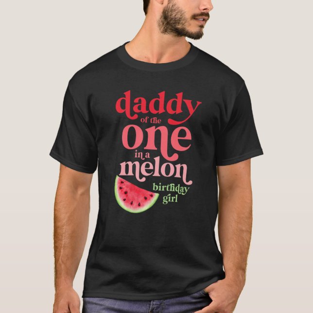 T-shirt Mens Papa De Celui Dans Un Melon Anniversaire Fill (Devant)