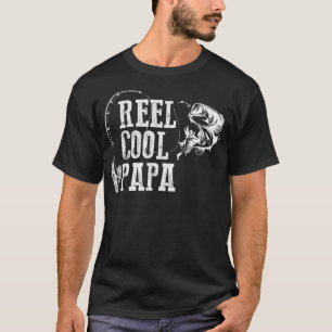 T-shirt Mens Papa Fishing Reel Cool Papa