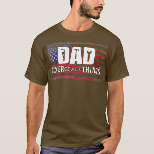 T-shirt Mens Papa Fixer De Toutes Les Choses Mécanique Pap