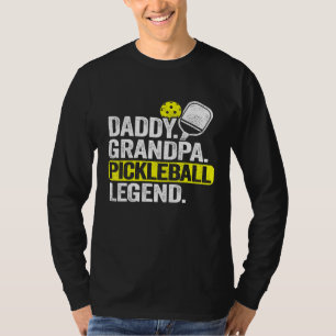 T-shirt Mens papa grand-père Pickleball Légende Papa Vinta