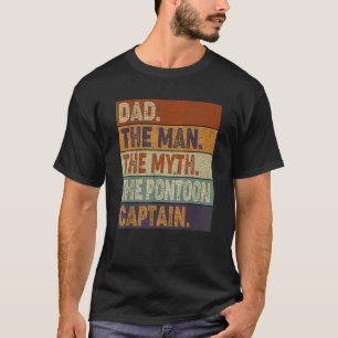 T-shirt Mens Papa Homme Mythe Pontoon Capitaine I Daddy Po