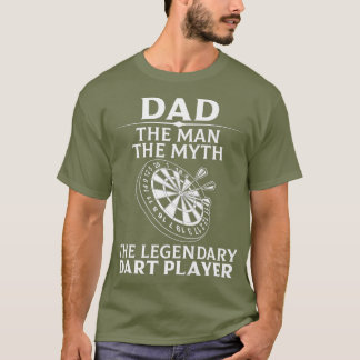 T-shirt Mens Papa Le légendaire Dart Player Cadeau Pour Jo