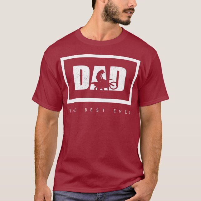 T-shirt Mens Papa Le Meilleur Motocross Papa Jamais Vélo D (Devant)