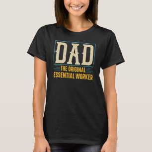 T-shirt Mens Papa L'Original Travailleur Essentiel Meilleu