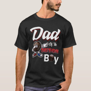 T-shirt Mens Papa Of The Birthday Boy Dabbing Bowling Ball