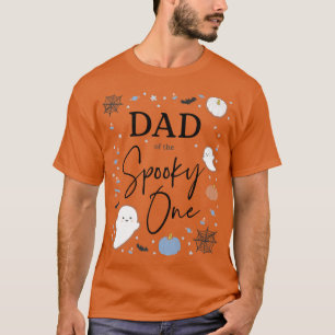 T-shirt Mens Papa of the Spooky One First Birthday Blue Bo