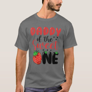 T-shirt Mens Papa Of The Sweet One Strawberry 1Er B
