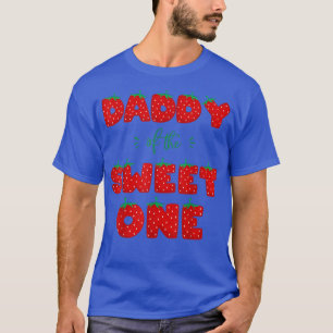 T-shirt Mens Papa of the Sweet One Strawberry Birthday Be