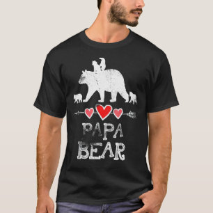T-shirt Mens Papa Ours Fête des pères Amusant 4 Cub Enfant