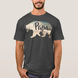 T-shirt Mens Papa Ours & ForêtAwesome Camping Tee781