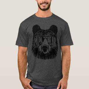 T-shirt Mens Papa Ours Lunettes de soleil Fête des pères P