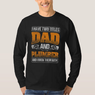 T-shirt Mens Papa Rock Les Deux Pipeaux Plomberie Plomberi