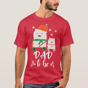 T-shirt Mens Papa To Be Polar Ours Noël Baby shower Gi