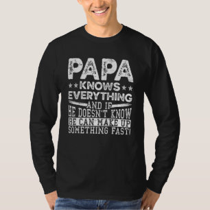 T-shirt Mens Papa Tout Connaît Papa Papi Papa Papa Papa 1