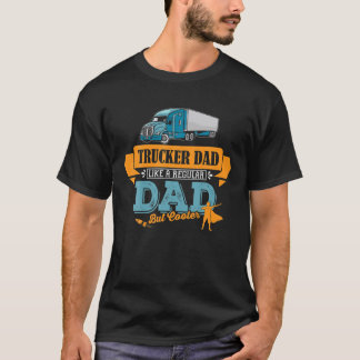 T-shirt Mens Papa Trucker Profession Travail Convient Pour