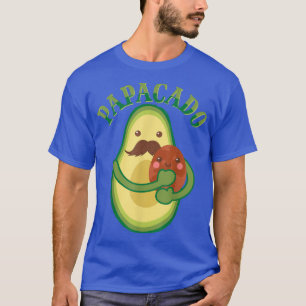 T-shirt Mens Papacado Vegan Papa Fête des pères Fruit Avoc