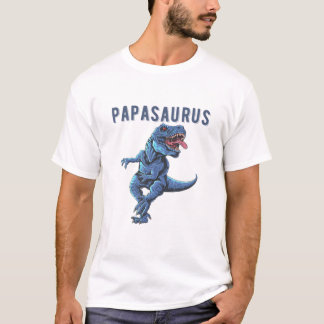 T-shirt Mens Papasaurus T rex Papa Saurus Dinosaure Hommes