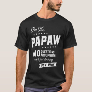 T-shirt Mens Papaw Way Funny Grand-père Fête des pères