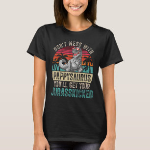 T-shirt Mens Pappy Dinosaures Retro Papa Fête des pères ti