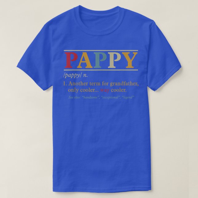 T-shirt Mens Pappy s grand-père Fête des pères drôle Pappy (Design devant)