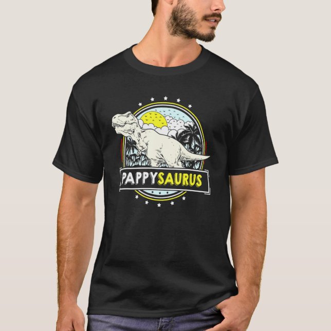 T-shirt Mens Pappysaurus Rex Dinosaur Pappy Fête des pères (Devant)