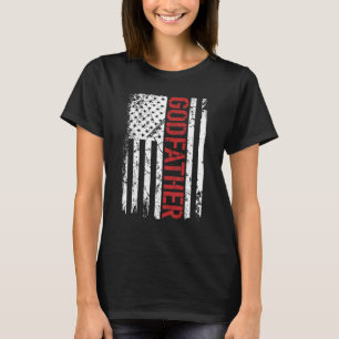 T-shirt Mens Parrain Nous Vintage Drapeau Américain Pour P