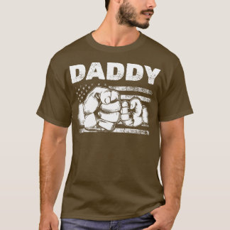 T-shirt Mens Patriotique Papa Fil Fist Bump