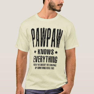 T-shirt Mens Pawpaw Sait Tout   Papa et grand-père