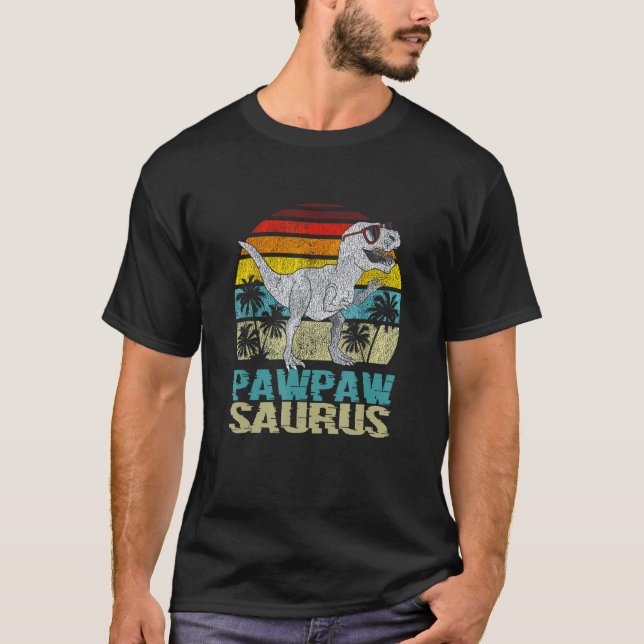 T-shirt Mens Pawpawsaurus rex Dinosaur  Pawpaw Saurus Fami (Devant)