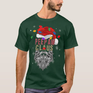 T-shirt Mens Peepaw Claus Vilain Noël Père Noël Avec Lumiè