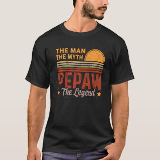 T-shirt Mens Pepaw L'Homme Mythe Légende Retro Grand-Père