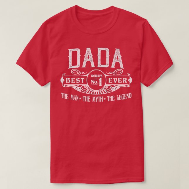 T-shirt Mens Personalized Dada Best No  (Design devant)