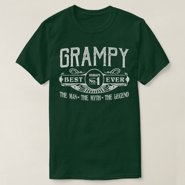 T-shirt Mens Personnalisé Grampy Meilleur Non  (Design devant)