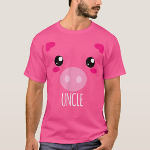 T-shirt Mens Pig Face Kawaii Halloween Costume For Uncle F