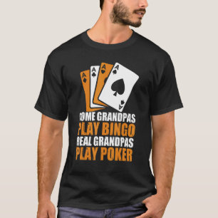 T-shirt Mens Poker Texas Holdem Real Grandpas Jouer Poker