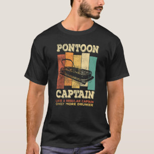 T-shirt Mens PONTOON BATEAU CAPITAINE comme un capitaine r