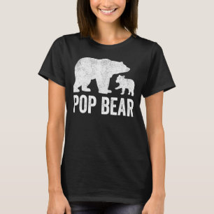 T-shirt Mens Pop Bear Fête des pères Grand-père Funny Bébé