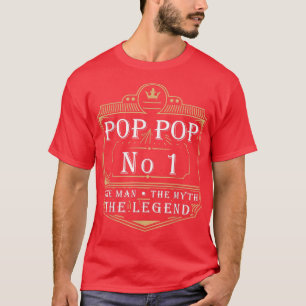 T-shirt Mens Pop Pop L Homme Le Mythe La Légende Grandpère