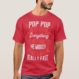 T-shirt Mens Pop Pop Sait Tout Vêtement, Fantaisie Drôle