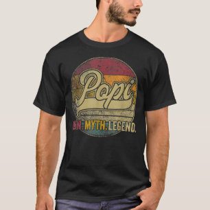 T-shirt Mens Popi grand-père papa Fête des pères d'anniver